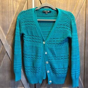 Teal Forever 21 Cardigan Sweater - size Small